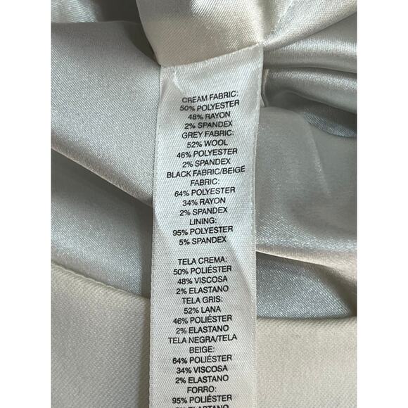 White House Black Market Ivory Brown Black Grey Stripe Sleeveless Dress Size 00 - Picture 8 of 9